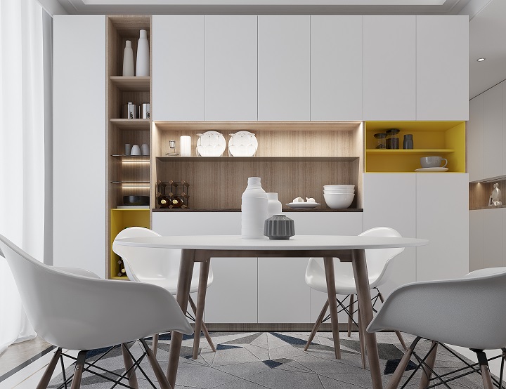 客餐廳餐邊柜效果圖