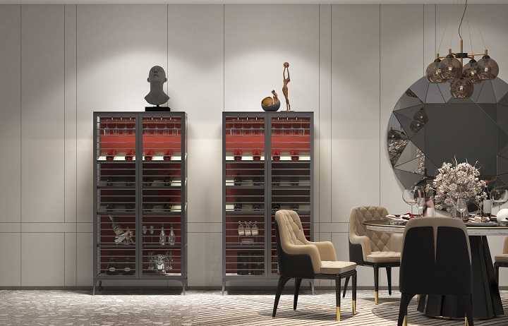 現(xiàn)代風格金屬酒柜圖片